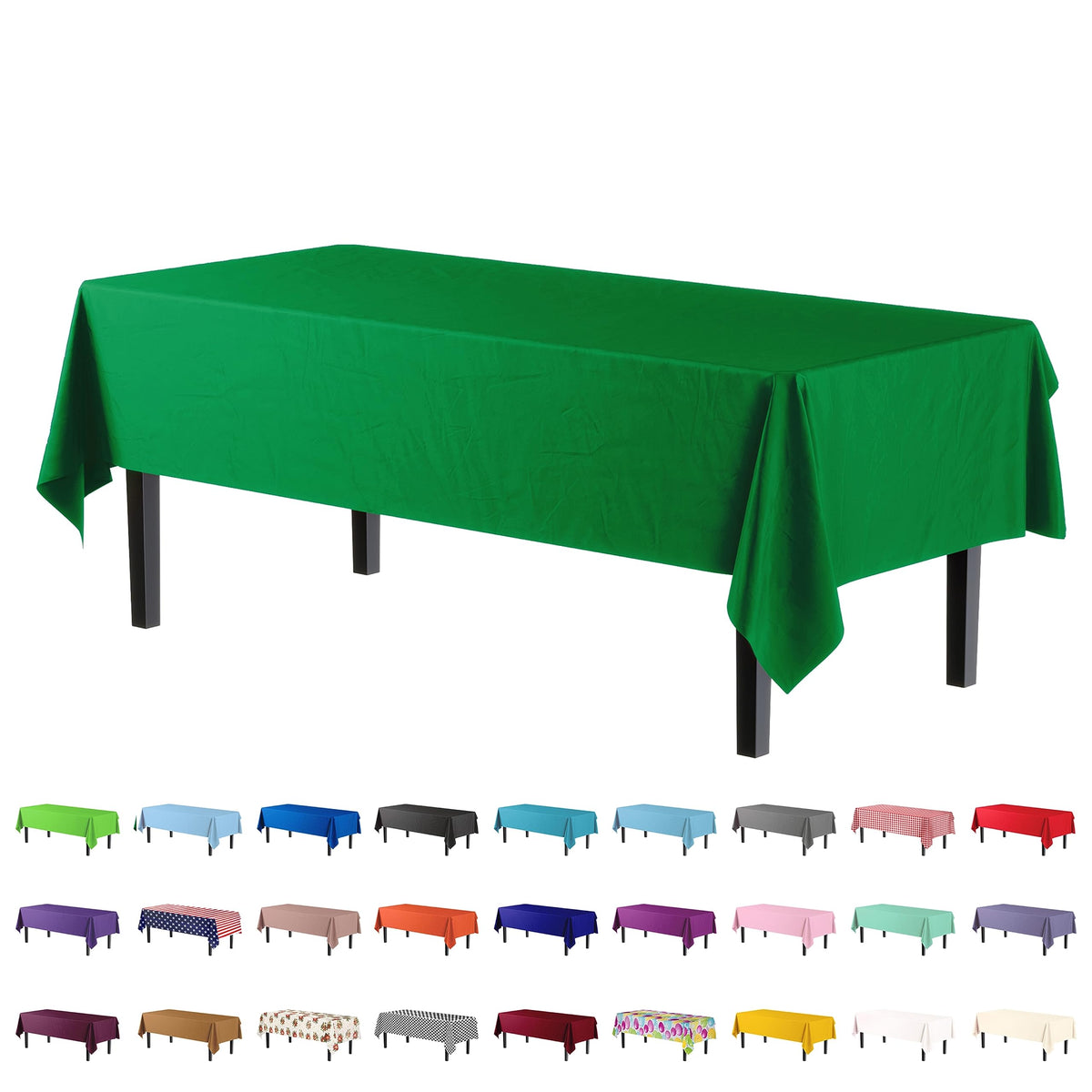 Exquisite Navy Plastic Table Cloth Disposable 6 Pack - 54 x 108 Inch Rectangle Tablecloth for 6 Foot Tables - Waterproof Table Cover for Party Wedding Birthday Graduation BBQ Catering