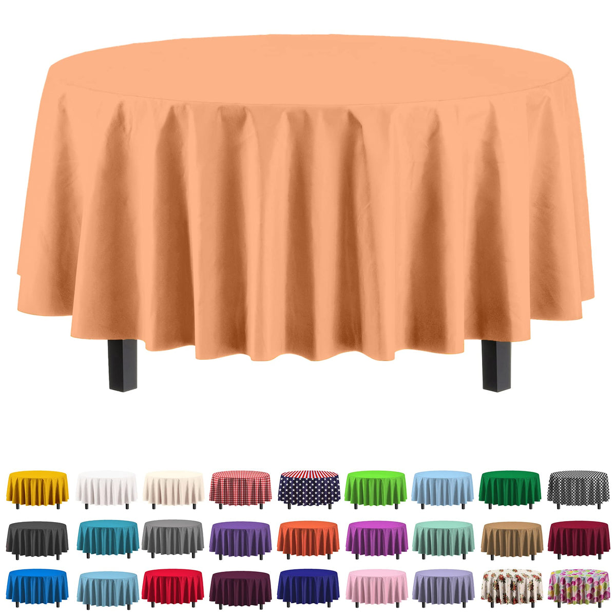Exquisite Navy Plastic Table Cloth Disposable 6 Pack - 54 x 108 Inch Rectangle Tablecloth for 6 Foot Tables - Waterproof Table Cover for Party Wedding Birthday Graduation BBQ Catering