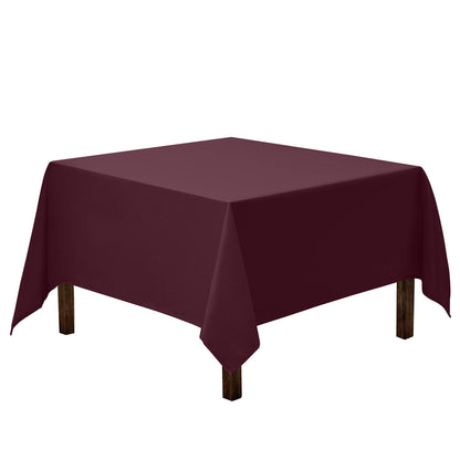 Gee Di Moda Square Tablecloth - 70 x 70 Inch Black Table Cloth for Medium Square or Round Tables - Heavy Duty Washable Fabric - for Buffet Table, Holiday Party, Dinner, Wedding & Baby Shower