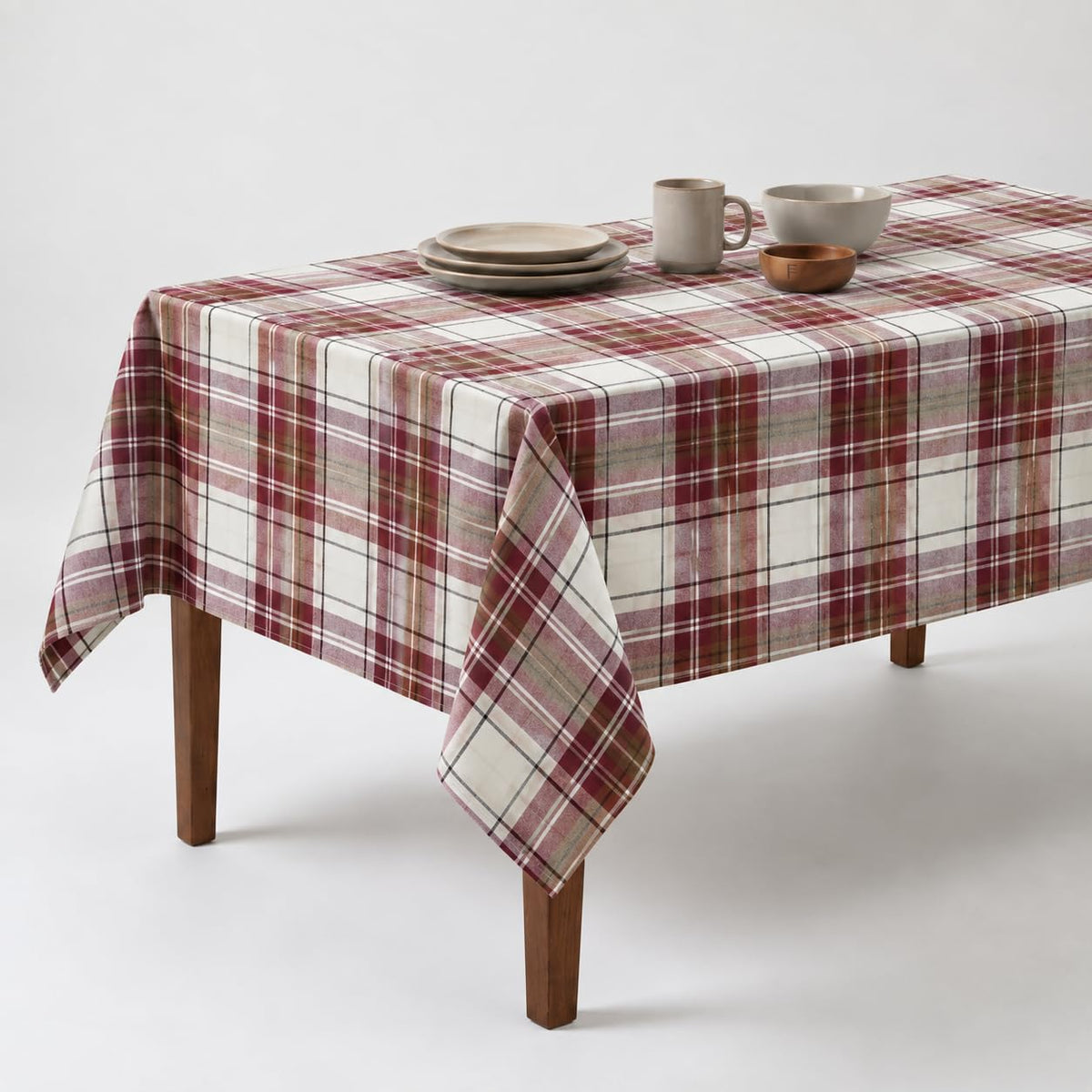 Urban Villa Tabletop Cover Kitchen Dining Tablecloth 100% Cotton Holiday Celebrations Wedding Dinner Parties White Rectangle 60X120 Inches 10-12 Seats Table Cloth