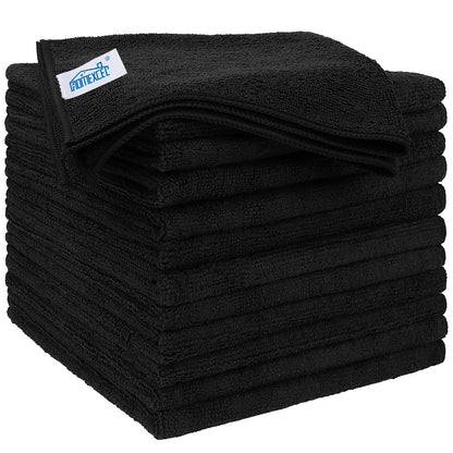 HOMEXCEL White Microfiber Cleaning Cloth 12 Pack, 12.5 x 12.5 inch Microfiber Towels for Cars, Ultra Absorbent Car Washing Cloth, Lint Free Streak Free Cleaning Rags for Car, Kitchen, and Window
