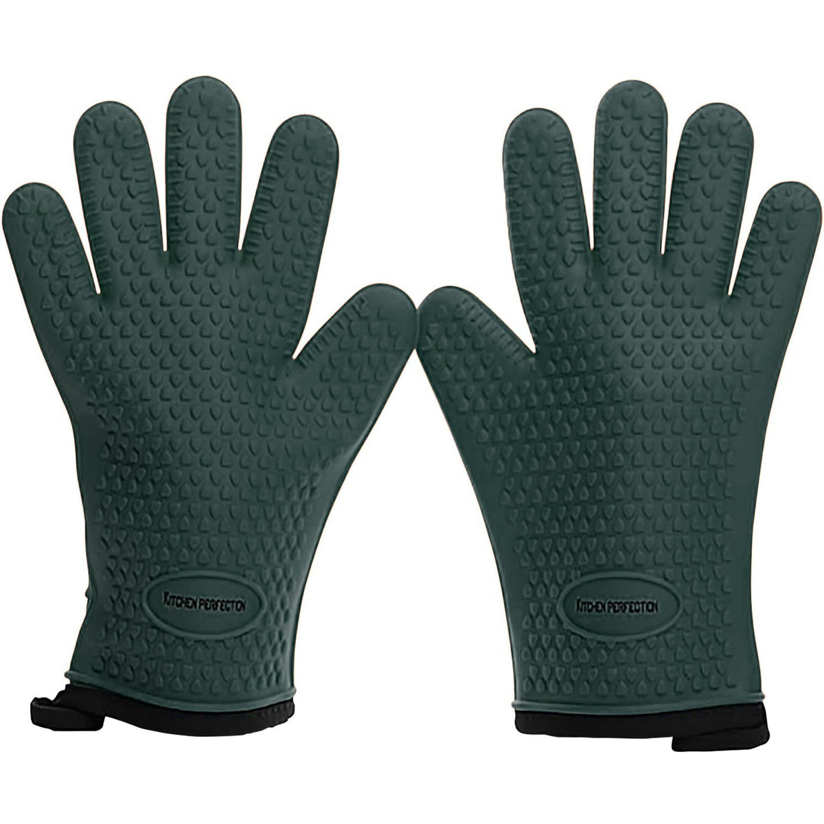 KITCHEN PERFECTION Silicone Smoker Oven Gloves-Extreme Heat Resistant BBQ Gloves-Handle Hot Food Right on Your Grill Fryer & Pit|Waterproof Grilling Cooking Baking Mitts|Superior Value Set +3 Bonuses