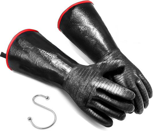 BBQ Grilling Gloves, 1472°F Thicken Thermal Gloves w/S-Hook