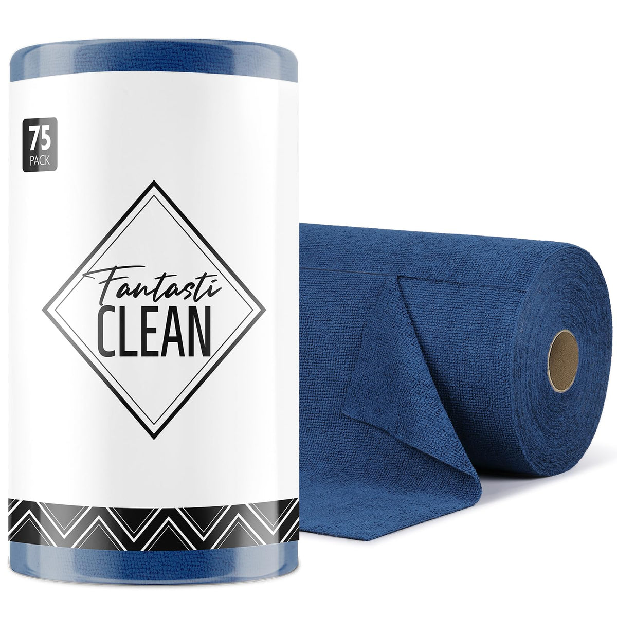Fantasticlean Microfiber Cleaning Cloth Roll -75 Pack, 12" x 12" (Pink)