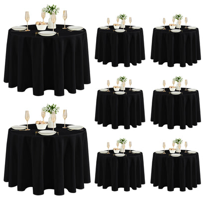 Fitable 6 Pack White Table Cloths 70x120 Inch for 6-8 Ft Rectangle Tables