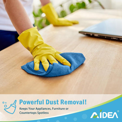 AIDEA Microfiber Cleaning Cloth-50PK, Microfiber Towels for Cars, 12"×12"