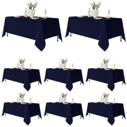 Fitable 6 Pack White Table Cloths 70x120 Inch for 6-8 Ft Rectangle Tables
