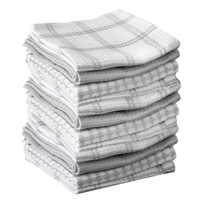 T-Fal Premium Waffle Dish Cloths: Highly Absorbent, Super Soft Long Lasting - 100% Cotton, 12"x13" Towel for Cleaning & Drying, (4-Pack), Sand