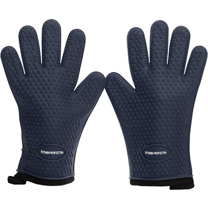 KITCHEN PERFECTION Smoker BBQ Grill Gloves -High Heat Resistant Oven Mitts