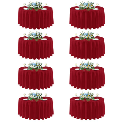 sancua 2 Pack White Table Cloth 60x102 Inch for 6 Feet Rectangle Tables