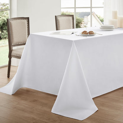 6 Pack Ivory Rectangle Tablecloths 60x120 Inch for 8ft Tables