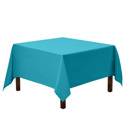 Gee Di Moda Square Tablecloth - 70 x 70 Inch Black Table Cloth for Medium Square or Round Tables - Heavy Duty Washable Fabric - for Buffet Table, Holiday Party, Dinner, Wedding & Baby Shower