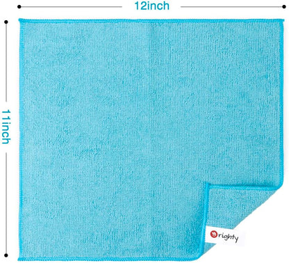 Orighty Microfiber Cleaning Cloth, Cleaning Rags, 12 Pack, 12x11 in