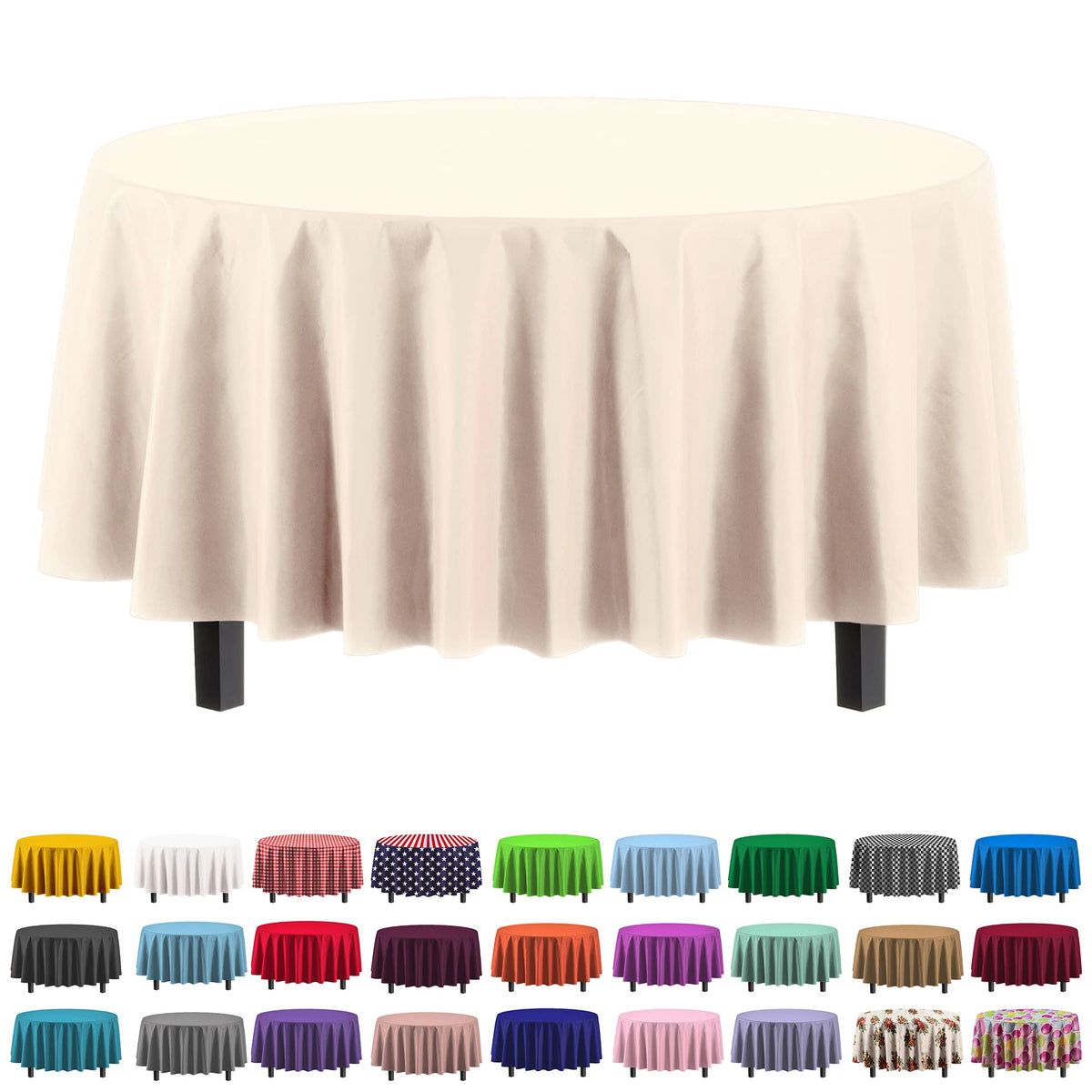 Exquisite Navy Plastic Table Cloth Disposable 6 Pack - 54 x 108 Inch Rectangle Tablecloth for 6 Foot Tables - Waterproof Table Cover for Party Wedding Birthday Graduation BBQ Catering