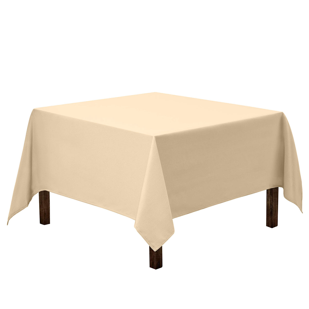 Gee Di Moda Square Tablecloth - 70 x 70 Inch Black Table Cloth for Medium Square or Round Tables - Heavy Duty Washable Fabric - for Buffet Table, Holiday Party, Dinner, Wedding & Baby Shower