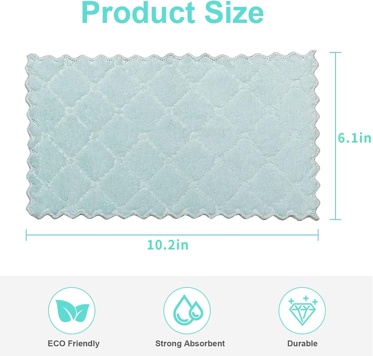Bessrung 20 Pack Kitchen Dish Cloths Absorbent Microfiber Cleaning Cloth