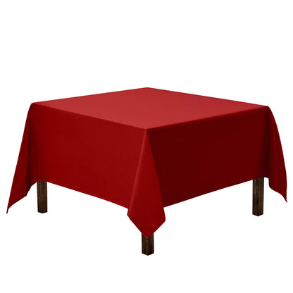 Gee Di Moda Square Tablecloth - 70 x 70 Inch Black Table Cloth for Medium Square or Round Tables - Heavy Duty Washable Fabric - for Buffet Table, Holiday Party, Dinner, Wedding & Baby Shower
