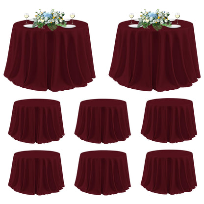 sancua 2 Pack White Table Cloth 60x102 Inch for 6 Feet Rectangle Tables