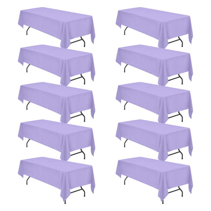 BRILLMAX 6 Pack White Tablecloths 60x126 Inch for 8ft Rectangle Tables