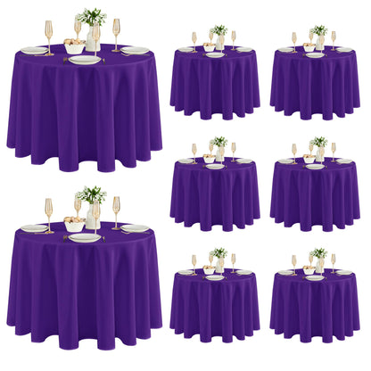 Fitable 6 Pack White Table Cloths 70x120 Inch for 6-8 Ft Rectangle Tables