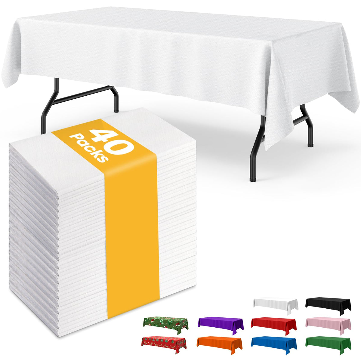 Niuara Black Plastic Table Cloth Rectangle Table 15 Pack, 54''×108'' Tablecloth for Graduation Decorations Class of 2025, Table Cloth for Disposable Use, Table Cover for Holiday Party, Gathering