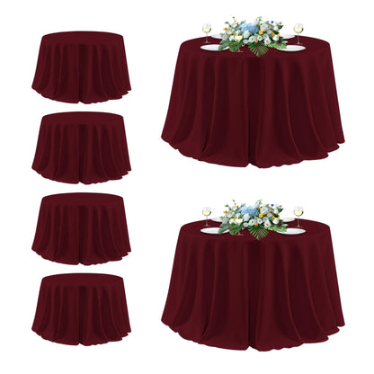 sancua 2 Pack White Table Cloth 60x102 Inch for 6 Feet Rectangle Tables