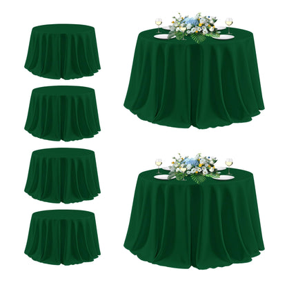 sancua 2 Pack White Table Cloth 60x102 Inch for 6 Feet Rectangle Tables