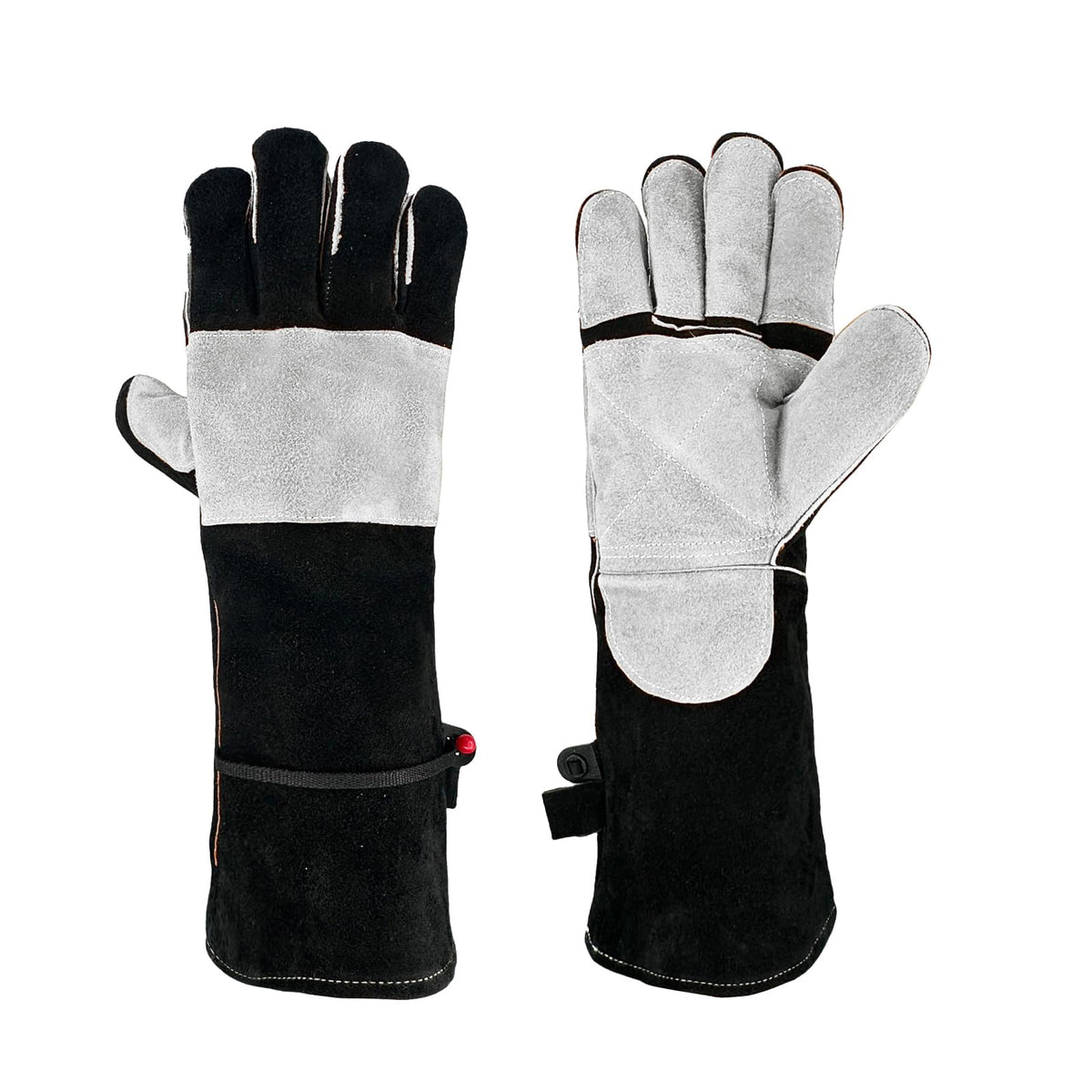 Welding Gloves, 16 Inches Heat Resistant Leather Welding Gloves for Men, Idea for Mig Tig Grill Stick