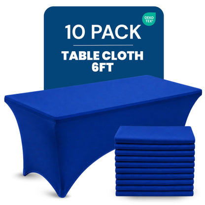 Utopia Kitchen Spandex Table Cloth 2 Pack [4FT, 48Lx30Wx30H Inch, Black]