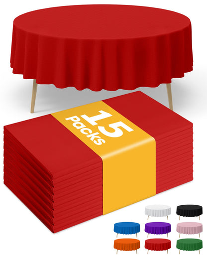 Niuara Black Plastic Table Cloth Rectangle Table 15 Pack, 54''×108'' Tablecloth for Graduation Decorations Class of 2025, Table Cloth for Disposable Use, Table Cover for Holiday Party, Gathering