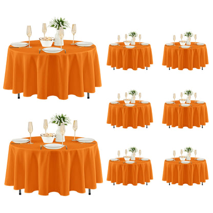 Fitable 6 Pack White Table Cloths 70x120 Inch for 6-8 Ft Rectangle Tables