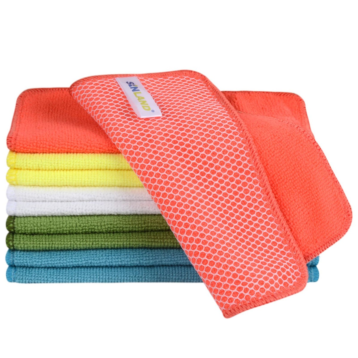 SINLAND Dish Cloth for Washing Dishes Kitchen Washcloth Cleaning Cloth