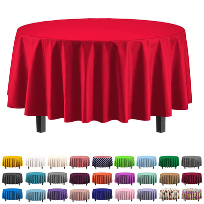 Exquisite Navy Plastic Table Cloth Disposable 6 Pack - 54 x 108 Inch Rectangle Tablecloth for 6 Foot Tables - Waterproof Table Cover for Party Wedding Birthday Graduation BBQ Catering