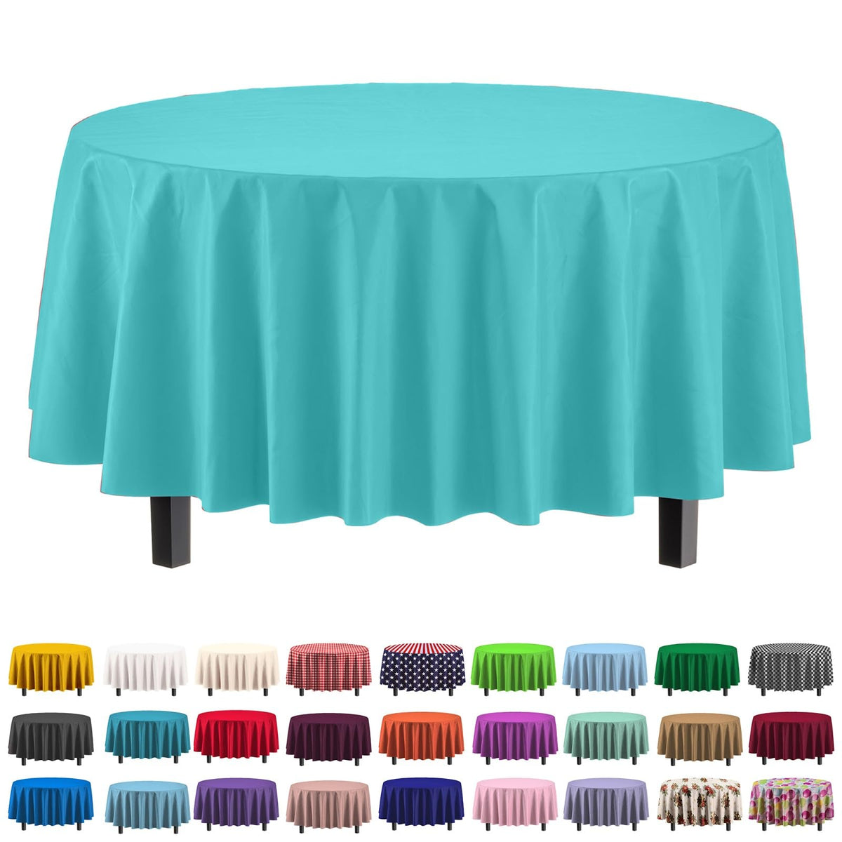 Exquisite Navy Plastic Table Cloth Disposable 6 Pack - 54 x 108 Inch Rectangle Tablecloth for 6 Foot Tables - Waterproof Table Cover for Party Wedding Birthday Graduation BBQ Catering