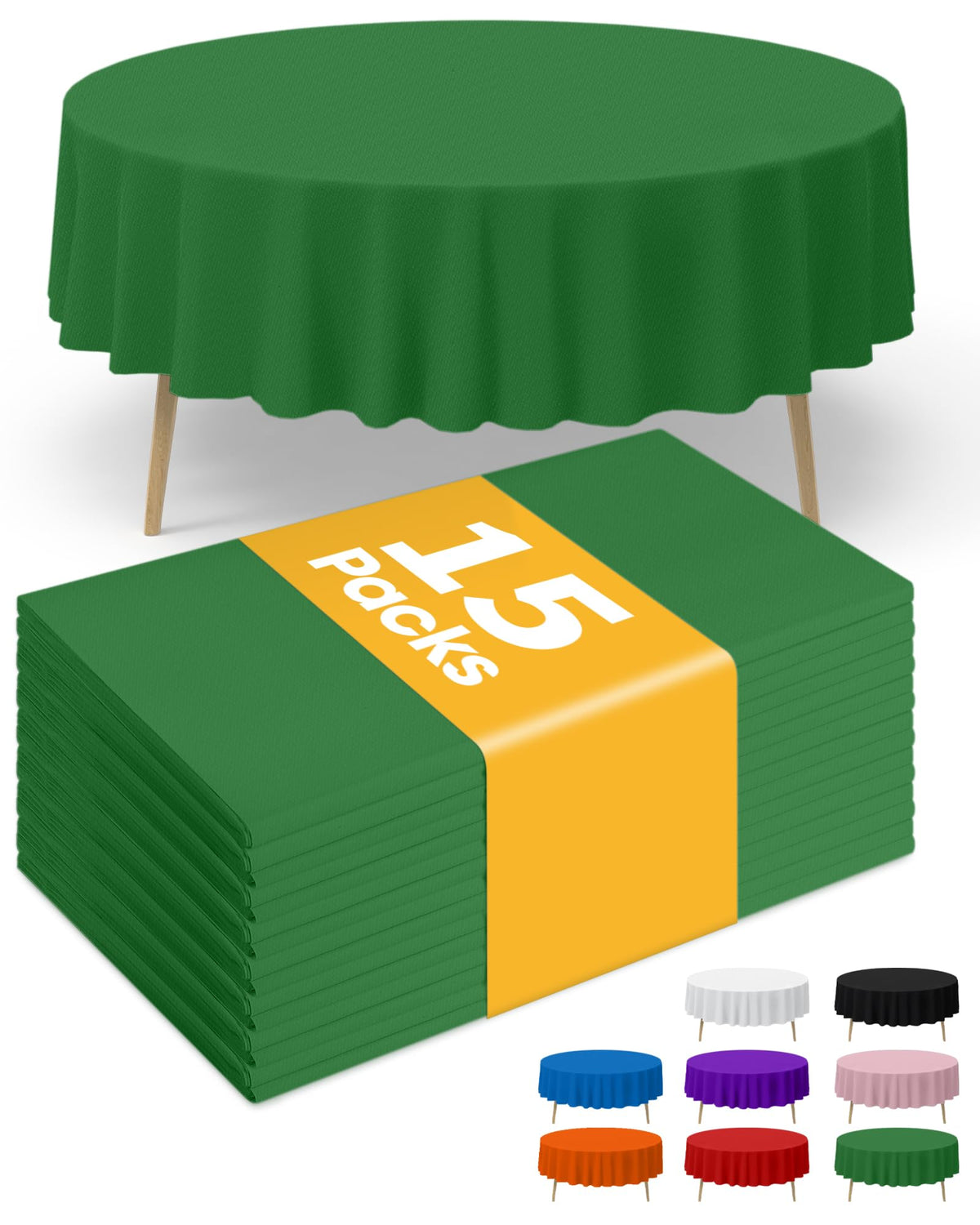 Niuara Black Plastic Table Cloth Rectangle Table 15 Pack, 54''×108'' Tablecloth for Graduation Decorations Class of 2025, Table Cloth for Disposable Use, Table Cover for Holiday Party, Gathering