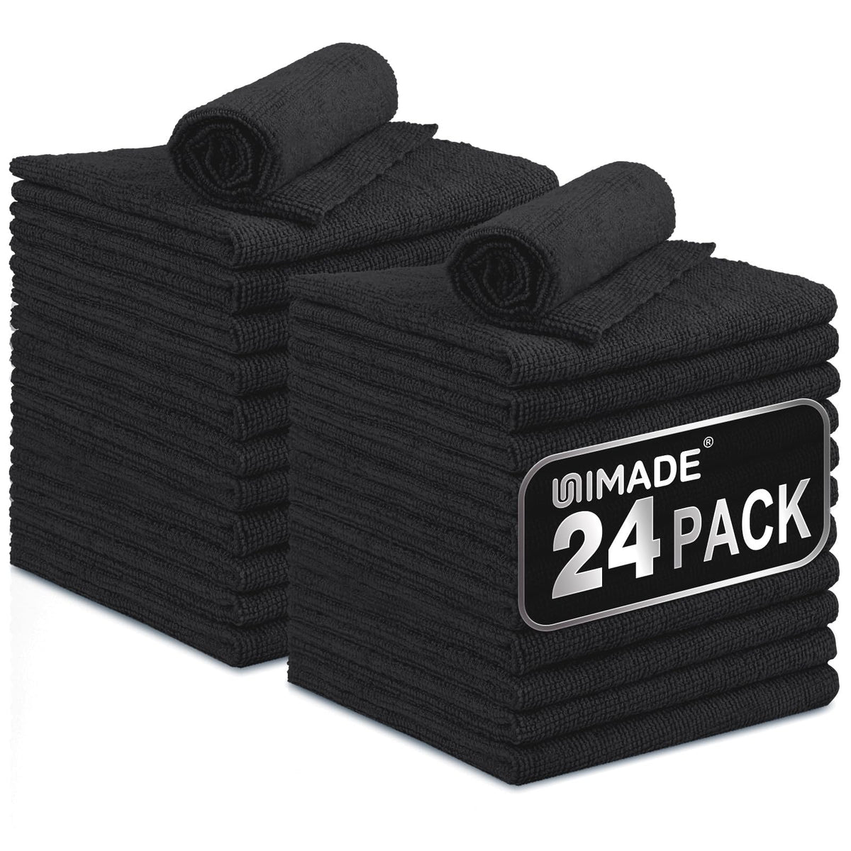 UNIMADE Microfiber Cleaning Cloth, 100PK Commercial Grade Work Rags