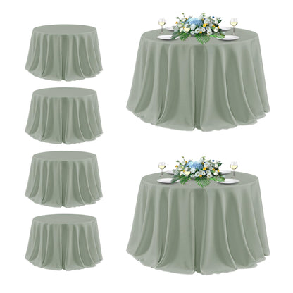 sancua 2 Pack White Table Cloth 60x102 Inch for 6 Feet Rectangle Tables