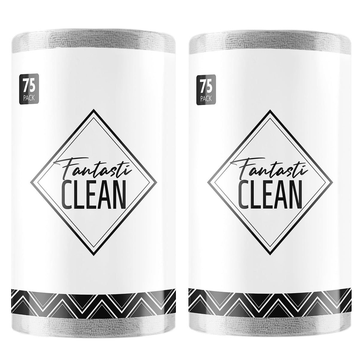Fantasticlean Microfiber Cleaning Cloth Roll -75 Pack, 12" x 12" (Pink)