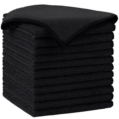 AIDEA White Microfiber Cleaning Cloth 50PK, Absorbent Cleaning Rags 12"x12"