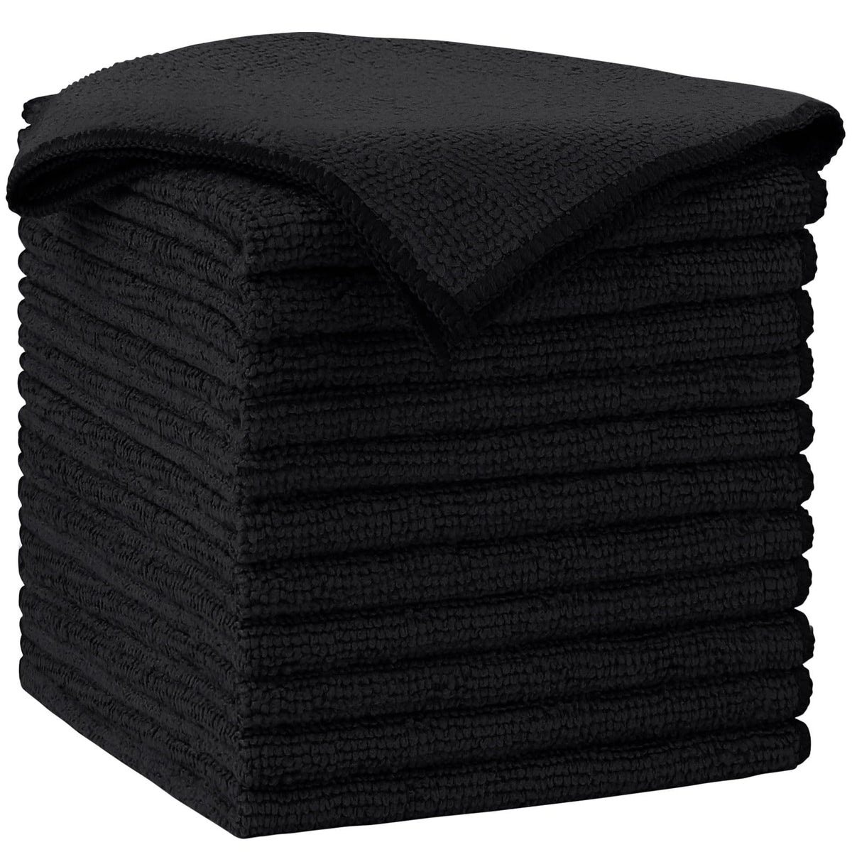 AIDEA White Microfiber Cleaning Cloth-12PK, Cleaning Rags 12"x 12" Reusable