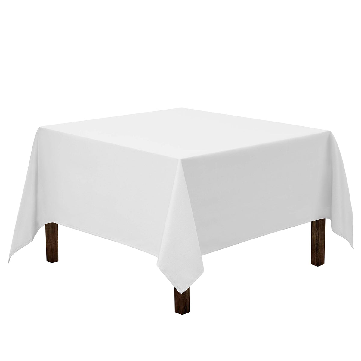 Gee Di Moda Square Tablecloth - 70 x 70 Inch Black Table Cloth for Medium Square or Round Tables - Heavy Duty Washable Fabric - for Buffet Table, Holiday Party, Dinner, Wedding & Baby Shower