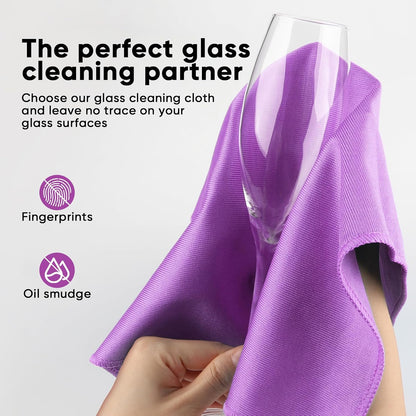 HOMEXCEL Glass Cleaning Cloths 6PK, Streak Free Towel for Windows, 14x16in