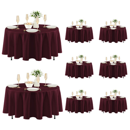 Fitable 6 Pack White Table Cloths 70x120 Inch for 6-8 Ft Rectangle Tables