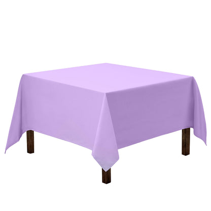 Gee Di Moda Square Tablecloth - 70 x 70 Inch Black Table Cloth for Medium Square or Round Tables - Heavy Duty Washable Fabric - for Buffet Table, Holiday Party, Dinner, Wedding & Baby Shower