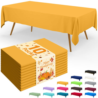 Smiry Plastic Disposable Waterproof Table Cloth - 54 x 108 Inch, 6 Packs