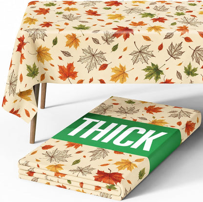 Pureegg Polyester Fall Tablecloth 60" x 84" 1 Pack Autumn Leaves