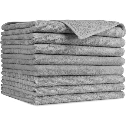 AIDEA Brown Microfiber Cleaning Cloth-12PK, Cleaning Rags 12"x12" Absorbent