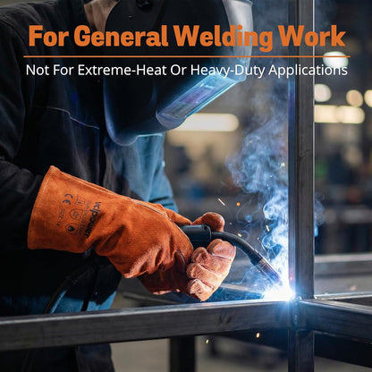 vclpower 14-Inch Welding Gloves,Heat-Resistant up to 662°F for Fire Pit,BBQ