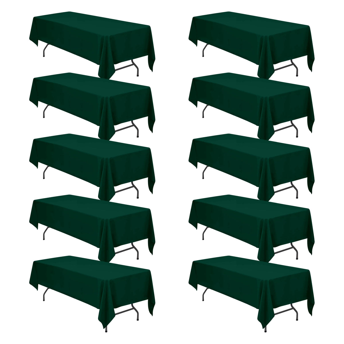 BRILLMAX 6 Pack White Tablecloths 60x126 Inch for 8ft Rectangle Tables