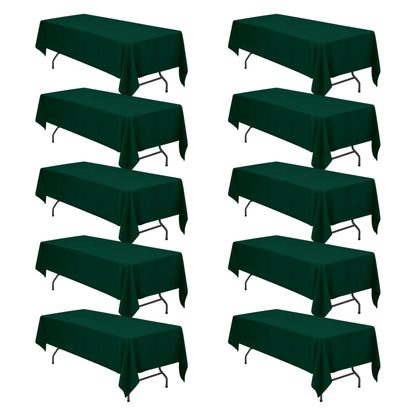 BRILLMAX 6 Pack White Tablecloths 60x126 Inch for 8ft Rectangle Tables